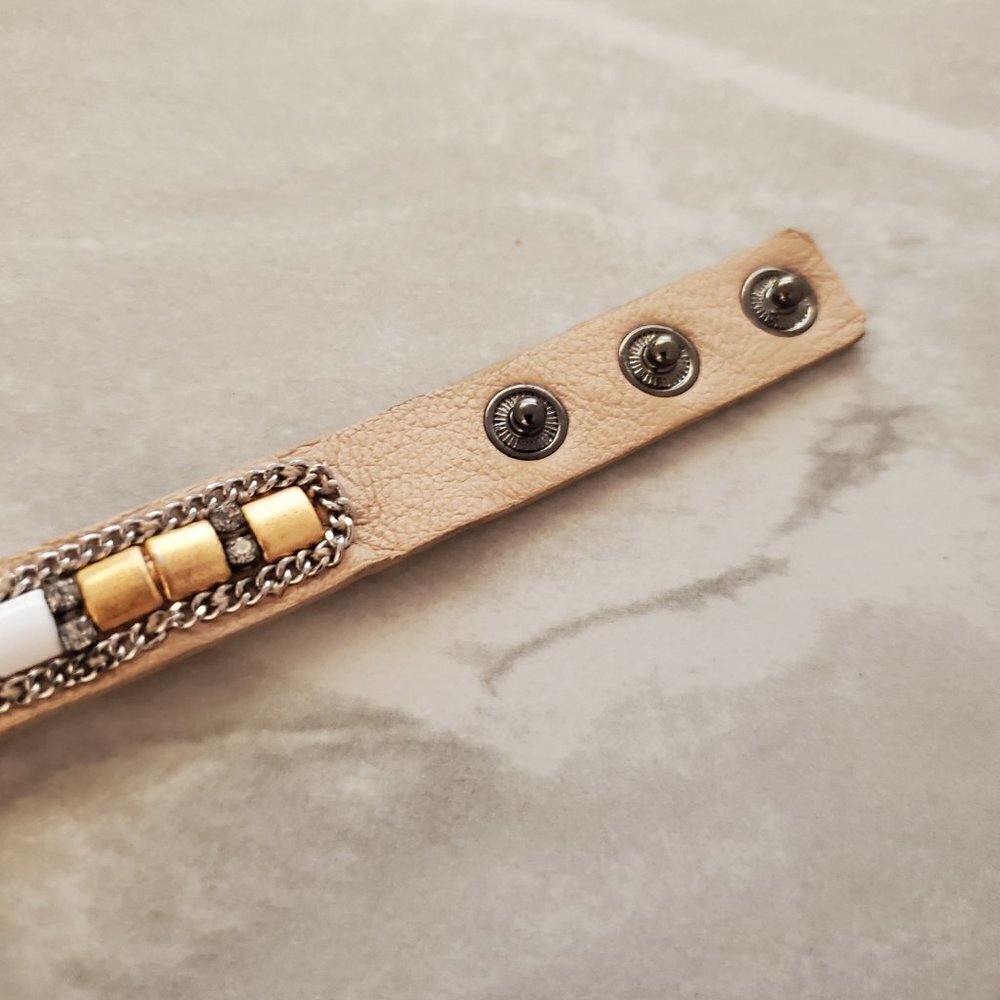 ✨ Stella & Dot Rhinestones Crystals Pave Beads Beaded Cady Wrap Bracelet ✨ - Picture 4 of 15